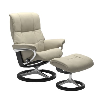 Stressless Mayfair Medium Chair & Stool Signature Base