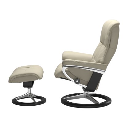 Stressless Mayfair Medium Chair & Stool Signature Base