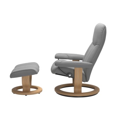 Stressless Promotional Consul Small Classic Chair and Stool Stressless Promotional Consul Small Classic Chair and Stool