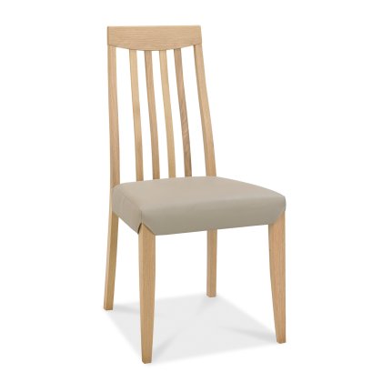 Cookes Collection Romy Slat Dining Chair Grey Bonded Leather Cookes Collection Romy Slat Dining Chair Grey Bonded Leather