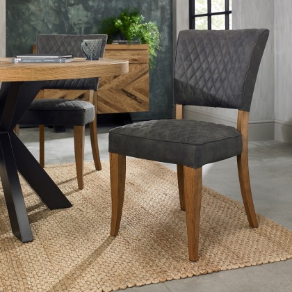 Cookes Collection Laurence Dining Chair - Dark Grey Cookes Collection Laurence Dining Chair - Dark Grey