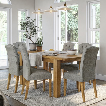 Marseille Grey Button Back Dining Chair Marseille Grey Button Back Dining Chair