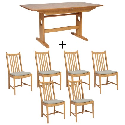 Ercol Windsor Medium Extending Table & 6 Chairs Ercol Windsor Medium Extending Table & 6 Chairs