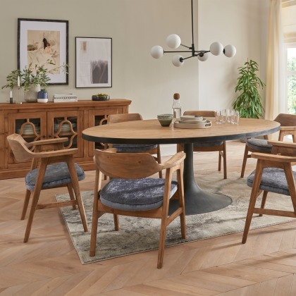 Oklahoma Large Dining Table & 6 Soho Chairs Oklahoma Large Dining Table & 6 Soho Chairs