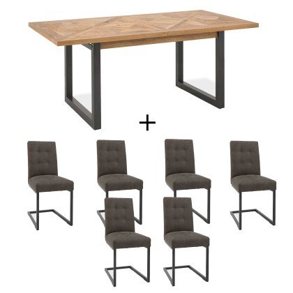 Cookes Collection Iris Extending Dining Table & 6 Cantilever Chairs Cookes Collection Iris Extending Dining Table & 6 Cantilever Chairs