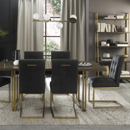 Iris Fumed 6-8 Extending Table & 6 Chairs