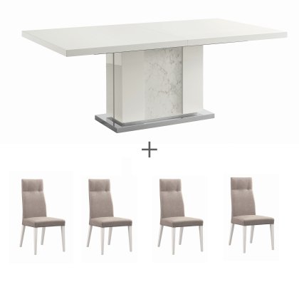Alf Italia Canova Medium Table & 4 Chairs Alf Italia Canova Medium Table & 4 Chairs