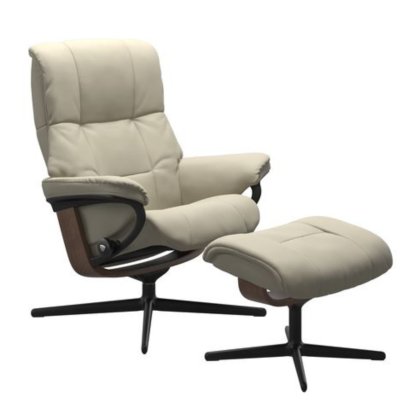 Stressless Mayfair Small Chair & Stool Cross Base Stressless Mayfair Small Chair & Stool Cross Base