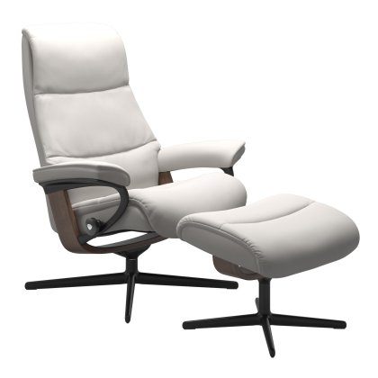 Stressless View Medium Chair & Stool Cross Base Stressless View Medium Chair & Stool Cross Base
