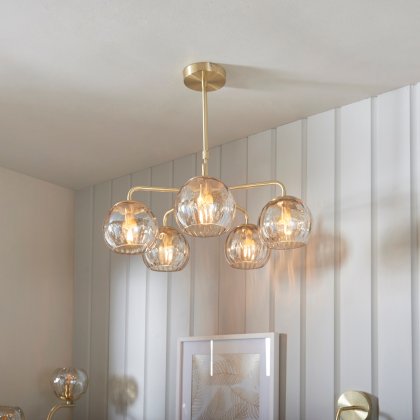 Dimple 5 Light Ceiling Light - Gold Dimple 5 Light Ceiling Light - Gold