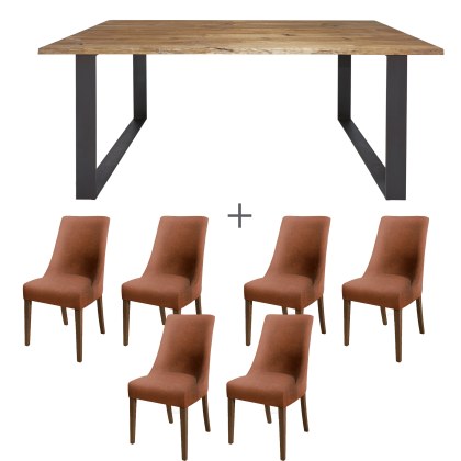 Haven 200cm Dining Table & 6 Alpine Chairs