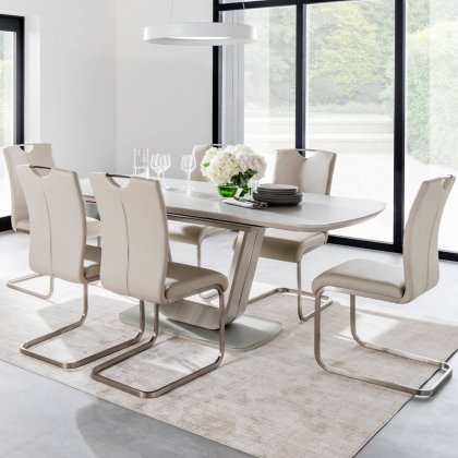 Lewis Large Extending Dining Table - Putty