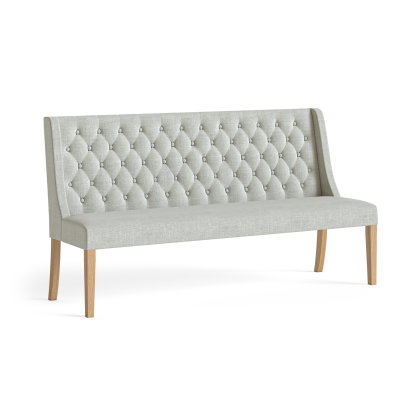 Belfort Button Back Dining Sofa - Beige Belfort Button Back Dining Sofa - Beige