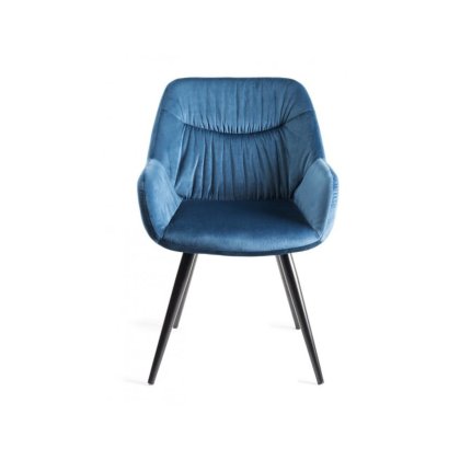 Langford Dining Chair - Petrol Blue Velvet Langford Dining Chair - Petrol Blue Velvet