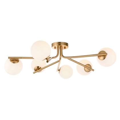 Aaron 6 Light Semi Flush Aaron 6 Light Semi Flush