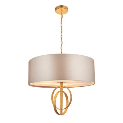 Double Hoop Gold Leaf Pendant