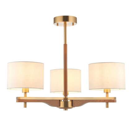 Heathcliff 3 Light Semi Flush Heathcliff 3 Light Semi Flush