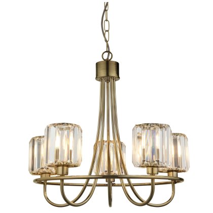 Berenice 5 Light Pendant - Antique Brass