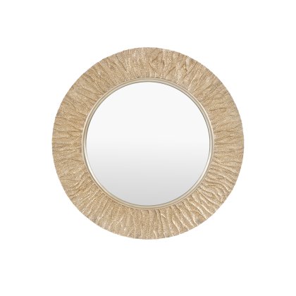 Falia Round Mirror - Gold