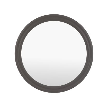 Suffolk Large Round Mirror - Charcoal