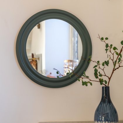 Suffolk Small Round Mirror - Green