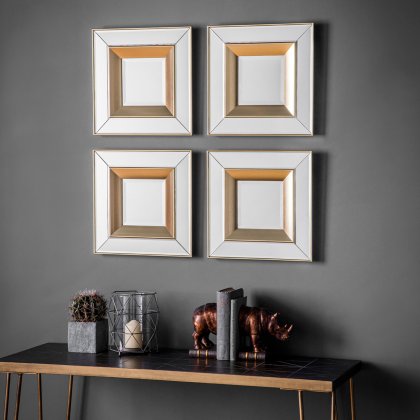 Phantom Small Square Mirror - Set of 4