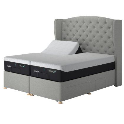Tempur Suffolk Disc Adjustable Divan Base Light Grey Soho