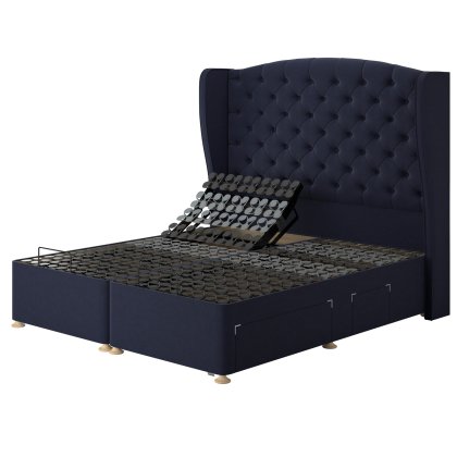 Tempur Suffolk Disc Adjustable Divan Base Dark Blue Soho
