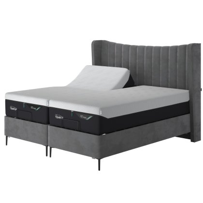 Tempur Suffolk Slim Adjustable Disc Divan Base Armour Velvet