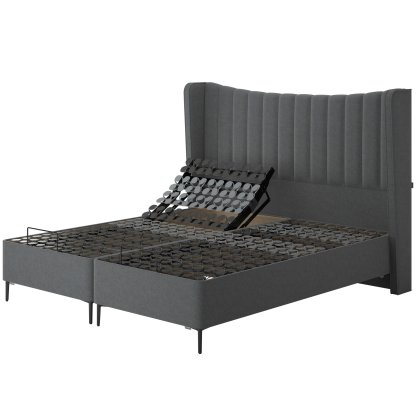 Tempur Suffolk Slim Adjustable Disc Divan Base Dark Grey Soho