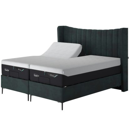 Tempur Suffolk Slim Adjustable Disc Divan Base Emerald Velvet