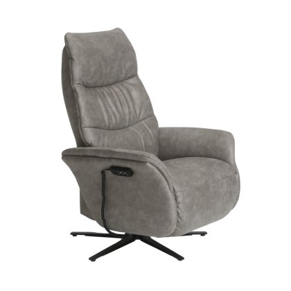 Himolla Azure Small Electric 3 Motor Armchair with Anthracite Metal Star Base