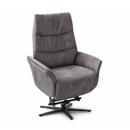 Himolla Azure Medium Electric Lift & Rise Armchair with Antharcite Metal Star Base