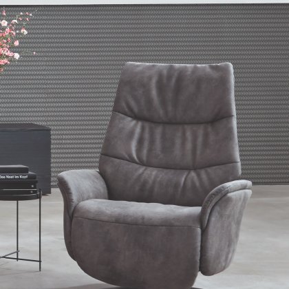 Himolla Azure Electric Large Lift & Rise Armchair with Stainless Steel Metal Star Base