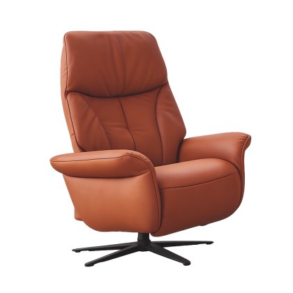 Himolla Lupo Large Manual Armchair with Anthracite Metal Star Base
