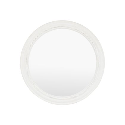 Shoreline Round Mirror - White