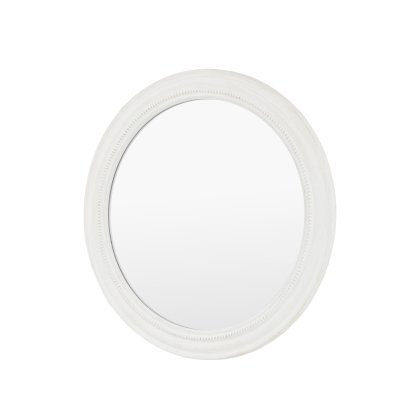 Shoreline Round Mirror - White