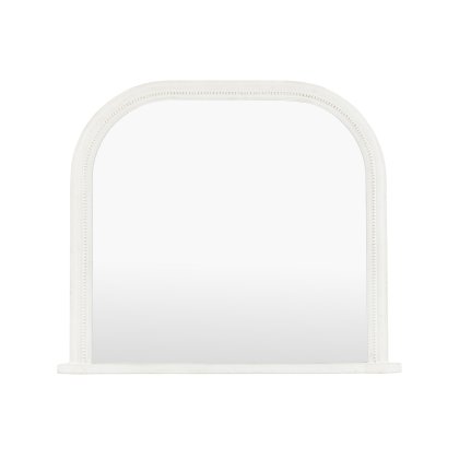 Shoreline Over Mantle Mirror - White