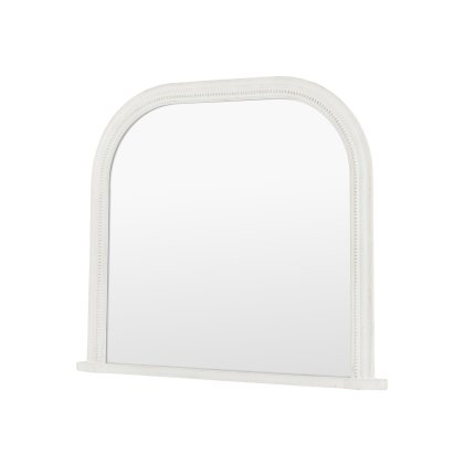 Shoreline Over Mantle Mirror - White