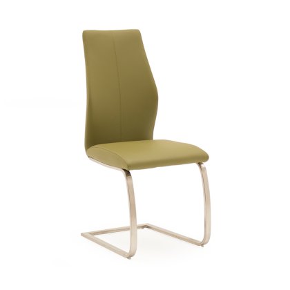 Alessi Dining Chair Brushed Steel Olive