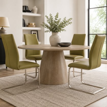 Alessi Dining Chair Brushed Steel Olive