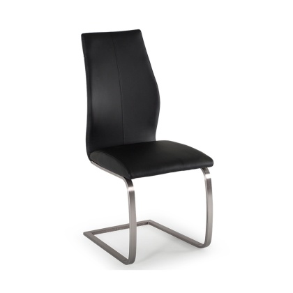 Alessi Dining Chair Brushed Steel Black Alessi Dining Chair Brushed Steel Black