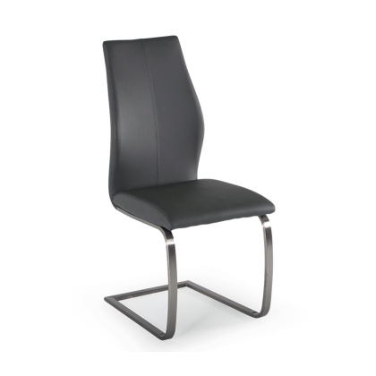 Alessi Dining Chair Brushed Steel Grey Alessi Dining Chair Brushed Steel Grey