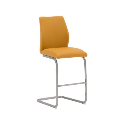 Alessi Counter Stool Brushed Steel Pumpkin