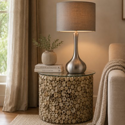 Drum Lamp Table