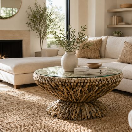 Driftwood Round Coffee Table