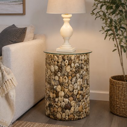 Driftwood Tall Lamp Table