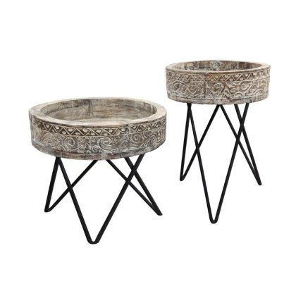 Folk Side Tables - Set of 2