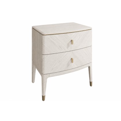 Diana 2 Drawer Bedside Table - Stone Diana 2 Drawer Bedside Table - Stone