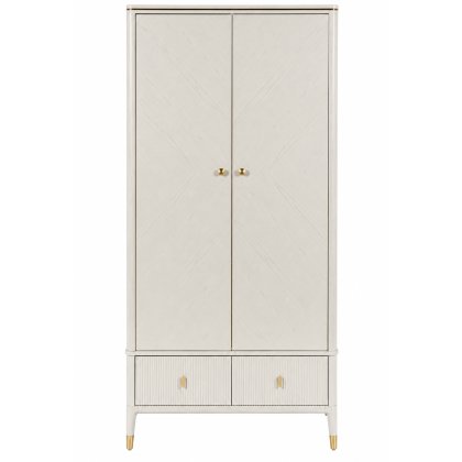 Diana 2 Door Wardrobe - Stone Diana 2 Door Wardrobe - Stone
